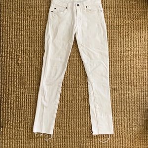 Seven for All Mankind white skinny denim jeans, 25